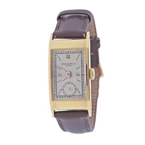 Patek Philippe Tegolino 1940's 18k Gold Manual Wind Dress Watch 