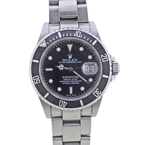 Rolex Submariner Stainless Steel Watch 16610
