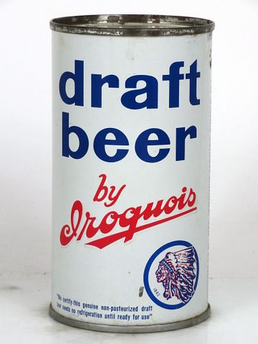 1967 Iroquois Draft Beer 12oz 86-03 Flat Top Buffalo, New York