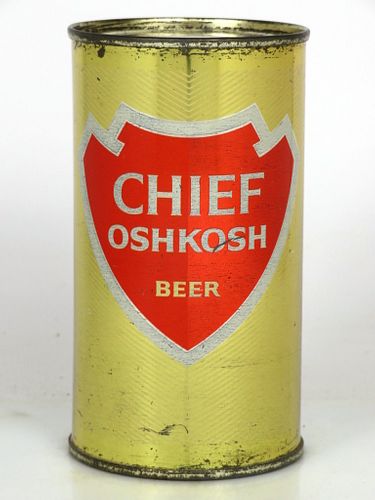 1958 Chief Oshkosh Beer 12oz 49-26 Flat Top Oshkosh, Wisconsin