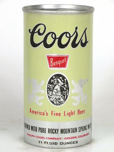 1964 Coors Banquet Beer 11oz 51-25 Flat Top Golden, Colorado