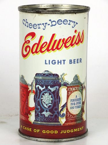 1957 Edelweiss Light Beer 12oz 59-06.2 Flat Top Chicago, Illinois