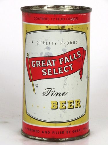 1960 Great Falls Select Fine Beer 12oz 74-24.1 Flat Top Great Falls, Montana