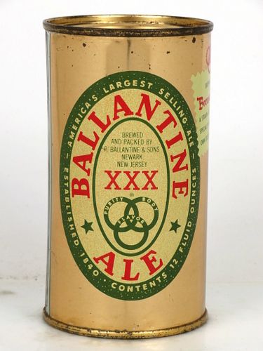 1957 Ballantine Ale (Display Can) 12oz 33-19.2.1 Flat Top Newark, New Jersey