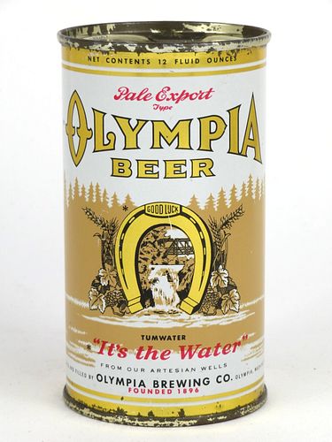 1954 Olympia Beer 12oz 109-07 Flat Top Tumwater, Washington