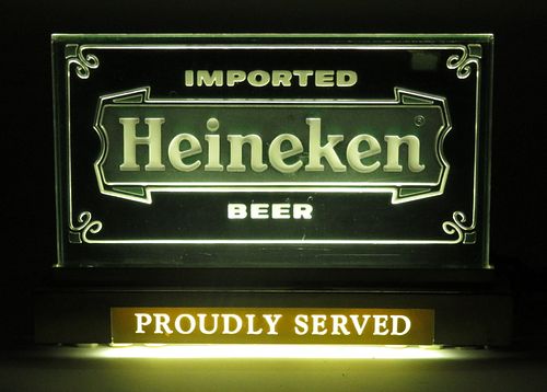 1980 Heineken Beer Lighted Register Sign Rotterdam, Netherlands