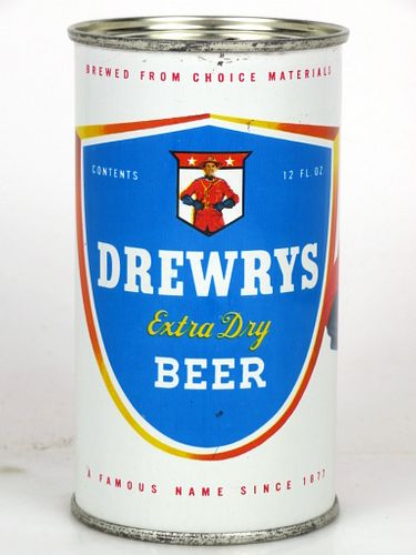 1958 Drewrys Extra Dry Beer 12oz 57-05.1 Bank Top South Bend, Indiana
