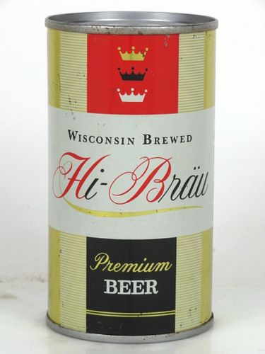 1960 Hi-Brau Premium Beer 12oz 81-39 Flat Top Monroe, Wisconsin