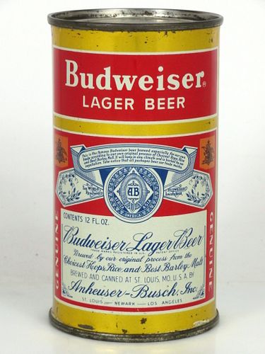 1954 Budweiser Lager Beer 12oz 44-11 Flat Top Saint Louis, Missouri