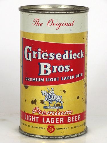 1947 Griesedieck Bros. Light Lager Beer 12oz 76-12 Flat Top Saint Louis, Missouri
