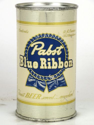 1950 Pabst Blue Ribbon Beer 12oz 111-31.0 Flat Top Milwaukee, Wisconsin