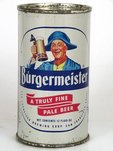 1954 Burgermeister Beer Music Box 12oz 46-35 Flat Top San Francisco, California