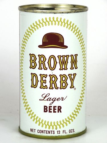 1961 Brown Derby Lager Beer 12oz 42-16 Flat Top Los Angeles, California