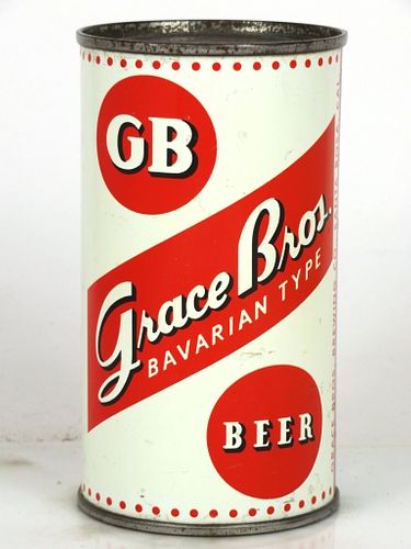 1958 Grace Bros. Beer 12oz 67-40 Flat Top Santa Rosa, California