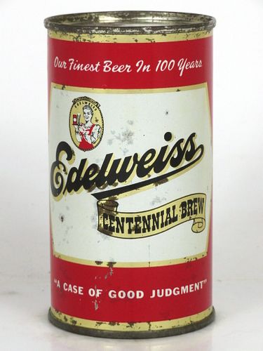 1957 Edelweiss Centennial Brew Beer 12oz 59-03 Flat Top Chicago, Illinois