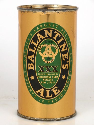 1951 Ballantine's Ale 12oz 33-14.2 Flat Top Newark, New Jersey