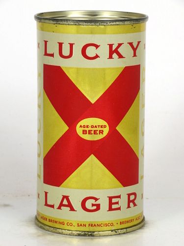 1960 Lucky Lager Beer 11oz 93-20 Flat Top San Francisco, California