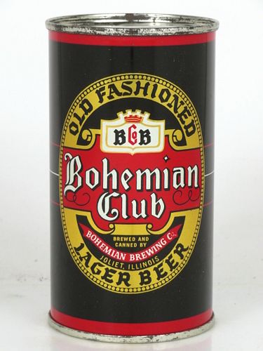 1958 Bohemian Club Beer 12oz 40-23.2 Flat Top Joliet, Illinois