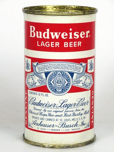 1956 Budweiser Lager Beer 12oz 44-13 Flat Top Saint Louis, Missouri