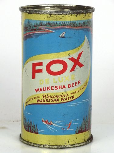 1955 Fox De Luxe Waukesha Beer 12oz 65-23 Flat Top Waukesha, Wisconsin