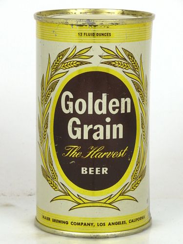 1963 Golden Grain Beer 12oz 73-15 Flat Top Los Angeles, California