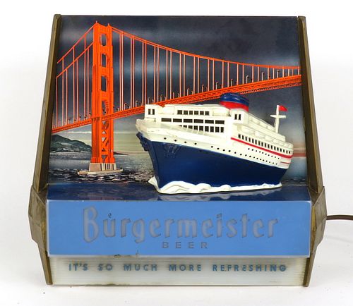 1957 Burgermeister Beer Cruise Ship Illuminated Sign San Francisco, California