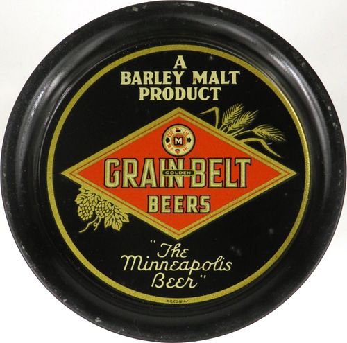 1933 Grain Belt Beers Tip Tray Minneapolis, Minnesota