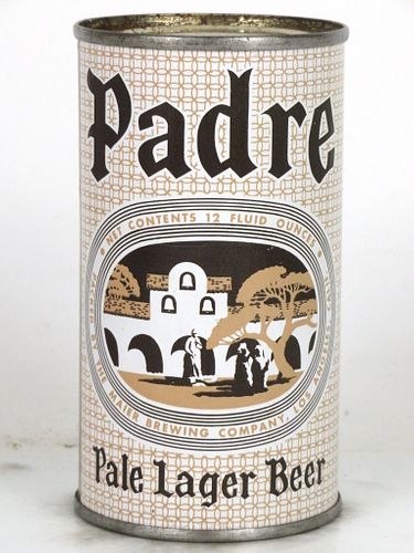 1958 Padre Pale Lager Beer 12oz 112-12 Flat Top Los Angeles, California