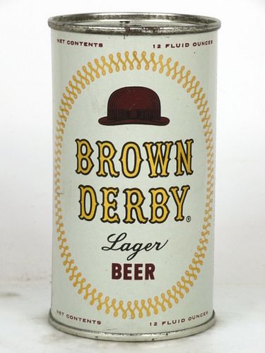 1950 Brown Derby Lager Beer 12oz 42-12 Flat Top Los Angeles, California