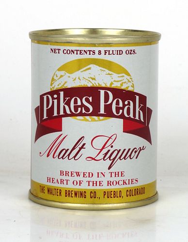 1960 Pikes Peak Malt Liquor 8oz 242-07.1 Flat Top Pueblo, Colorado