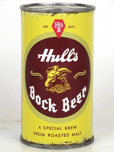 1954 Hull's Bock Beer 12oz 84-28 Flat Top New Haven, Connecticut