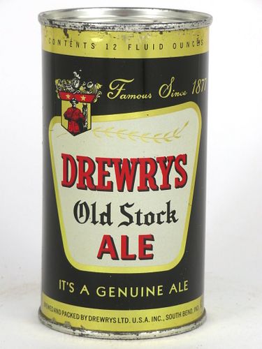1959 Drewrys Old Stock Ale 12oz 55-30 Flat Top South Bend, Indiana