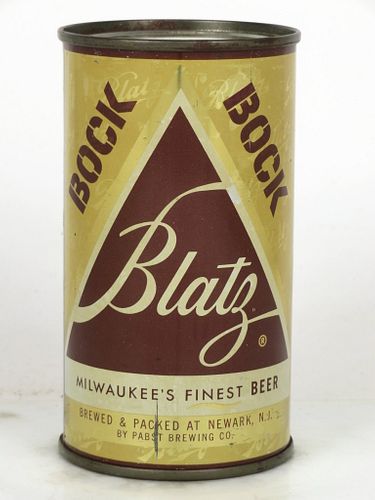 1959 Blatz Bock Beer 12oz 51-06 Flat Top Newark, New Jersey
