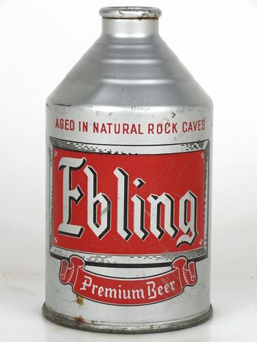 1947 Ebling Premium Beer 12oz 193-12 Crowntainer New York, New York