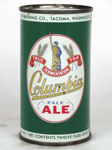1952 Columbia Pale Ale 12oz 50-16 Flat Top Tacoma, Washington