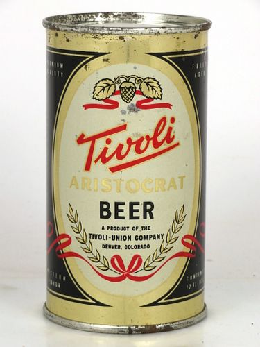 1950 Tivoli Aristocrat Beer 12oz 138-34 Flat Top Denver, Colorado