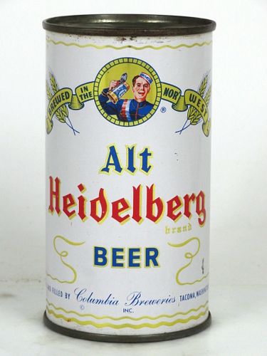 1952 Alt Heidelberg Beer 12oz 30-18 Flat Top Tacoma, Washington
