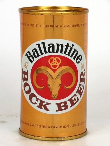 1960 Ballantine Bock Beer 12oz 34-22.1 Flat Top Newark, New Jersey
