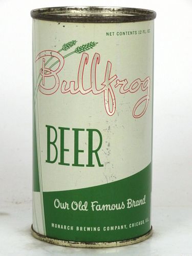 1954 Bullfrog Beer 12oz 46-04 Flat Top Chicago, Illinois