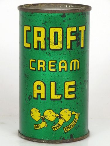 1945 Croft Cream Ale 12oz 52-24 Flat Top Boston, Massachusetts