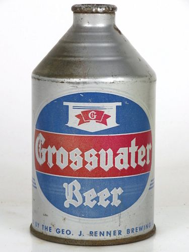 1947 Grossvater Beer 12oz Unpictured. Crowntainer Akron, Ohio