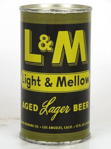 1957 Light & Mellow Beer 12oz 92-05 Bank Top Los Angeles, California