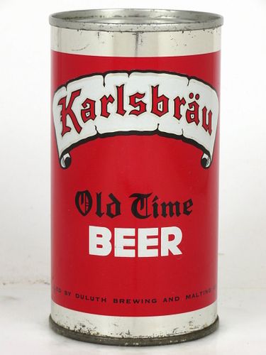 1960 Karlsbrau Old Time Beer 12oz 87-05.1 Flat Top Duluth, Minnesota