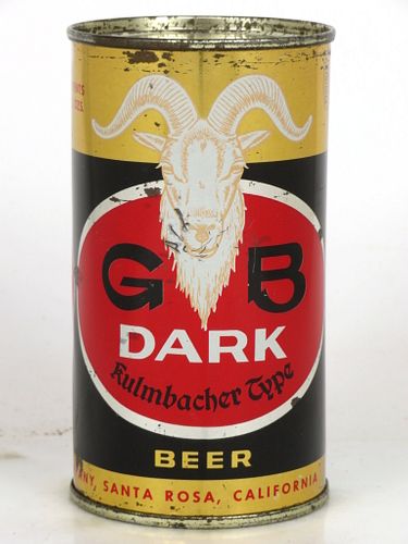1958 GB Dark Kulmbacher Type Beer 12oz 68-07 Flat Top Santa Rosa, California