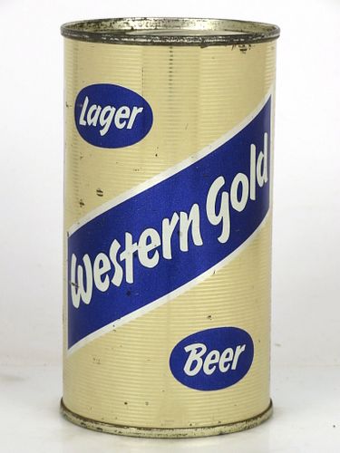 1958 Western Gold Lager Beer 12oz 145-08 Flat Top Los Angeles, California
