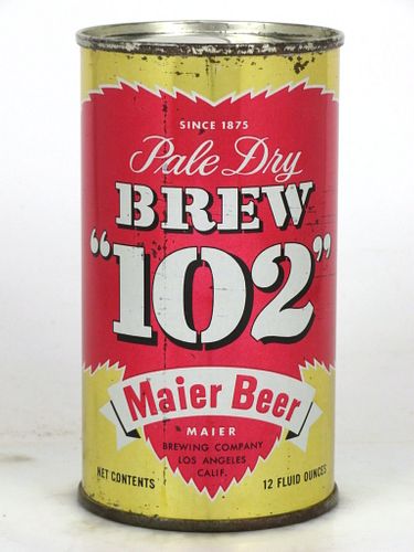 1953 Brew 102 Beer 12oz 41-30.2 Flat Top Los Angeles, California