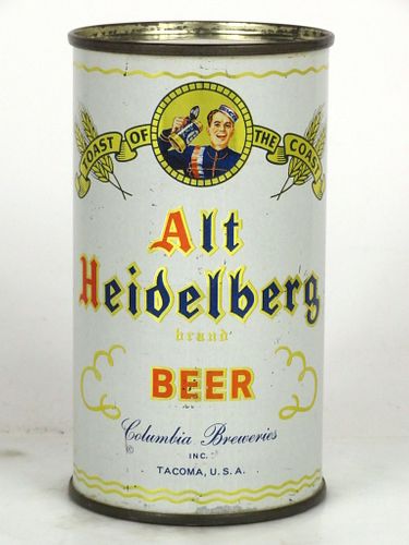 Rare 1950 Alt Heidelberg Beer 12oz 30-17 Flat Top Tacoma, Washington