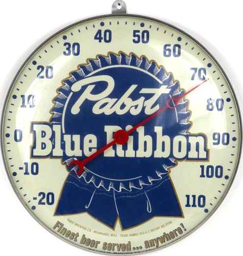 1955 Pabst Blue Ribbon Beer PAM Thermometer Milwaukee, Wisconsin