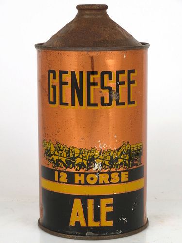 1938 Genesee 12 Horse Ale 32oz One Quart 209-18 Rochester, New York