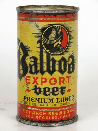 1939 Balboa Export Beer 12oz 32-37 Flat Top Los Angeles, California